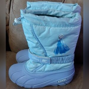 👡 Sorel Light Blue Snow Boots with Frozen 2 Design By Disney